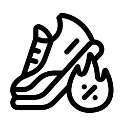 Shoes Discount Line Icon