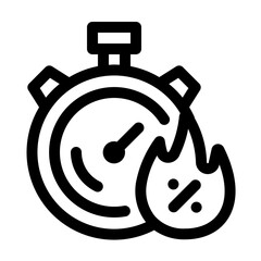 Discount Countdown Line Icon