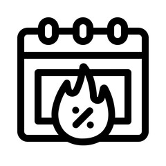 Discount Schedule Line Icon
