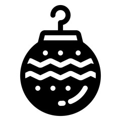 Winter Ornament Glyph Icon