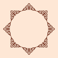 Vector ornamenrt of Kazakh, Asian ethnic decorative vector