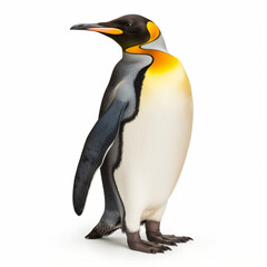 King penguin isolated on white background