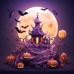 Happy halloween, kids will enjoy the halloween festival, the ghosts will come out on the halloween festival.Generative Ai