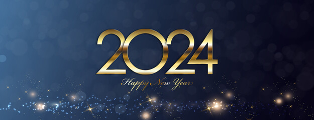 Fototapeta na wymiar 2024 Happy New Year