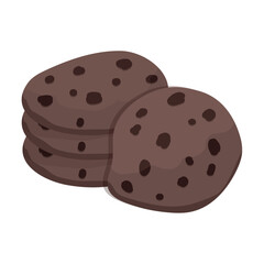 Abstract cookie with chocolate crumb.
