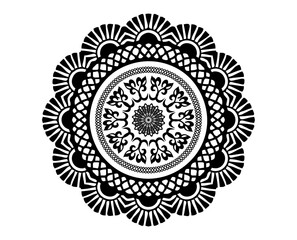 Vector abstract mandala pattern. Coloring book Lace pattern The tattoo. Design for a wallpaper Paint shirt and tile Sticker Design, Decorative circle ornament in ethnic oriental style