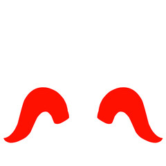 Red Devil Horn Vector 