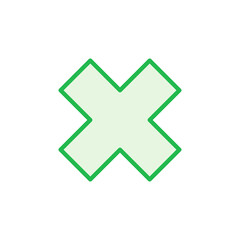 Close icon set. Delete icon vector. cross sign