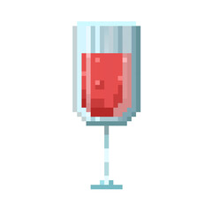 pixel wine glass