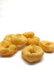 ring shape snack isolated white