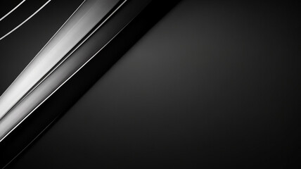 Black metallic background with stripes. 3d rendering, 3d illustration.