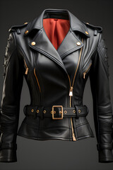  Women's Leather Biker Jacket