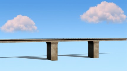 A minimalist image of a bridge with one end incomplete, signifying the need for infrastructure development in marginalized areas