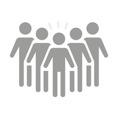 Vector flat illustration in grayscale. Avatar, user profile, person icon, profile picture. Suitable for social media profiles, icons, screensavers and as a template.