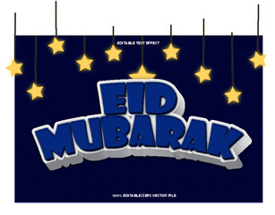 mubarak editable text effect emboss cartoon style