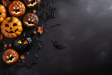 Happy halloween holiday concept with copy space.
