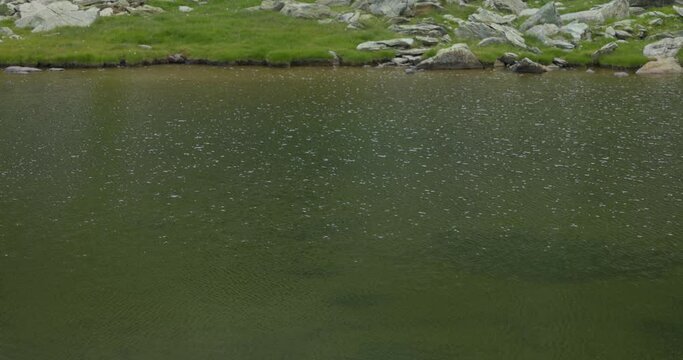 Majestic Surroundings Of Lake Campagneda (Laghi di Campagneda) In Sondrio, Italy. tilt-up