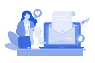 Job seekers follow up with thank-you notes after interviews.