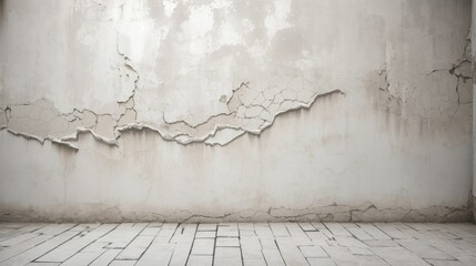 Fototapeta premium Old cracked concrete wall background with empty space for text or product