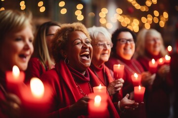 Christmas choir singing Christmas carols