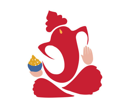 Happy ganesh chaturthi, ganpati, ganesha, Carrying Modak, Anant Chaturdashi, Indian god, Ganesha, Lambodar, Happy Ganpati, Ganpti Bappa Morya vector illustration, religious, Ganpati festival