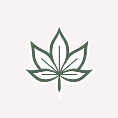 cannabis leaf white background