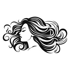 Radiant woman with flowing hair dancing in the wind, exuding a captivating sense of freedom and energy