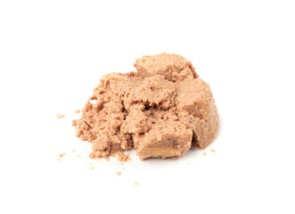 Pet Food, Wet Food for Cats, Dog Canned Pate, Soft Pet Food on White