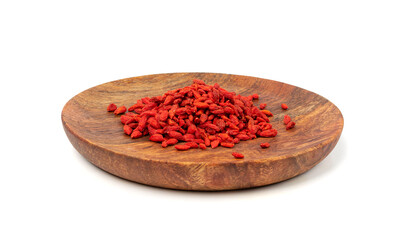 Goji Berry Isolated, Lycium Barbaru, Chinese Wolfberry, Barbary Matrimony Vine Berries, Red Medlar