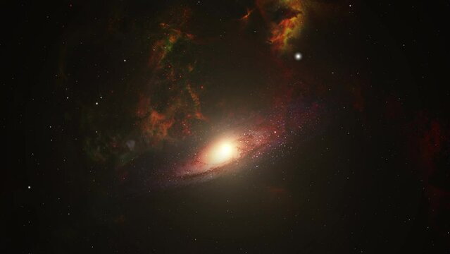 view of Spiral galaxy in deep space.