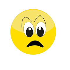 Expression de visage sur émoticône	