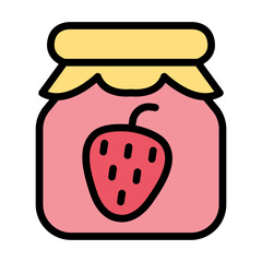 Strawberry jam icon