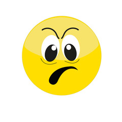 Expression de visage sur émoticône	