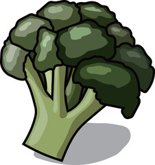 ポップなブロッコリーのイラスト素材