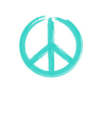 Peace Logo Symbol - Ölfarbe grün