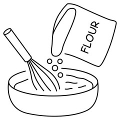 flour dough icon illustration