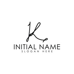 Sophisticated Script k Letter  Handwriting Logo for Luxurious Vranding and Elegant Identy Design