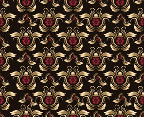 Seamless digital motif patterns woven, embroidered, ikat
