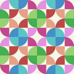 Seamless geometric pattern. Vector abstract background. Colorful card