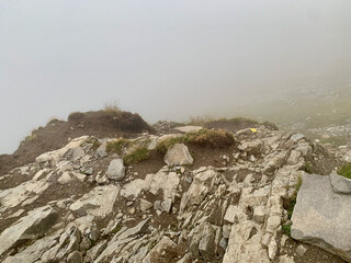Sentier du TMB le soir lors de la descente aux Houches