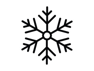 Snowflake silhouette vector art white background
