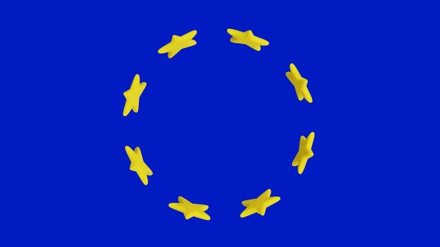 Rotating star illustration, headache symbol, circular star animation, dizzy head, visual effect indicating pain