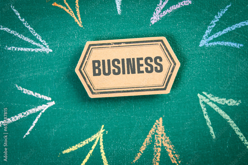 Canvas Prints business concept. sticky note with text on a green chalkboard background