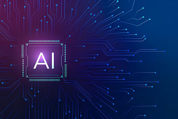 AI CPU Mikrochip vektor Technologie