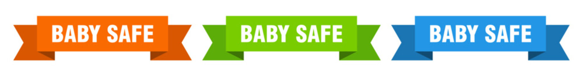 Fototapeta premium baby safe ribbon. baby safe isolated paper sign. banner