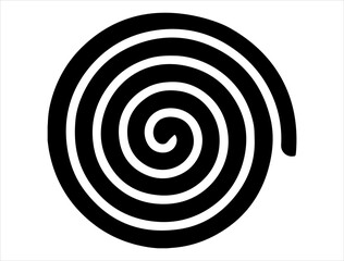 Spiral silhouette vector art