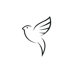 bird logo icon vector illustration