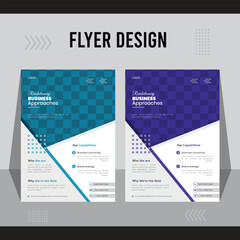 Creative modern minimal corporate business flyer template design.