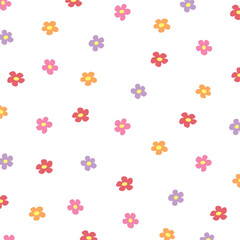 Cute flower decorative background vector illustration