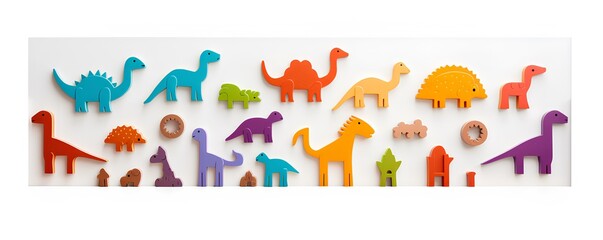 Obraz na płótnie Canvas コルク調の可愛いい恐竜のアイコン（3Dピクト）